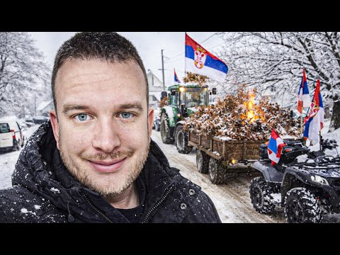 BOŽIĆ U MOM KRAJU #2 - VOZIMO BADNJAK KROZ SELO UZ PJESMU I PIĆE!! /w Komšije, Zet