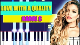 Karol G, Damian Jr. Gong Marley - Love With A Quality (Piano Tutorial)