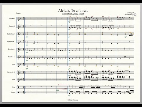 Aleluia, Tu ai biruit - Aranjament fanfara (Brass Band Arrangement)