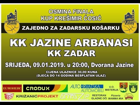 LIVE STREAM: KK Jazine Arbanasi - KK Zadar
