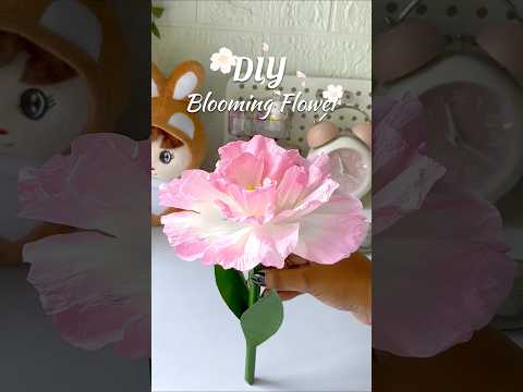 DIY Blooming Flower #shorts #viralshorts #tissuepaperflower #craftideas #handmade