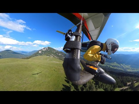 Scary Final Glide with Rigid Wing Hang Glider