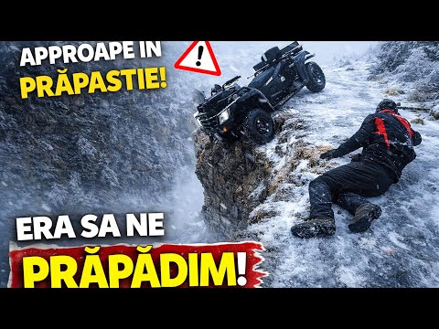 ERA SĂ NE PRĂPĂDIM! 😱❄️ Atv aproape să cadă in Râpă ! 😱