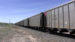 preview picture of video 'BNSF ES44AC hauled Coal Train gets away from Louviers on the Joint Line, Colorado'