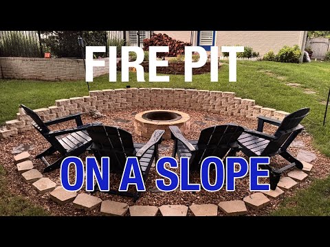 Fire Pit + Retaining Wall on a Slope: Timelapse
