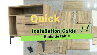 sku 1200391 How to Assemble a Premium Bedside Table in Minutes