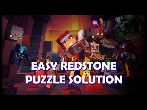 Mattitude - HOW TO SOLVE SOGGY CAVE REDSTONE PUZZLE (EASY) - Minecraft Dungeons