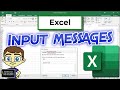 Using Excel Input Messages to Guide Users