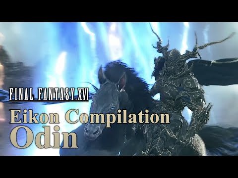 🗡️Eikon Odin vs Bahamut, Phoenix, Clive/Ifrit Cutscene Compilation ~ Final Fantasy XVI (16)
