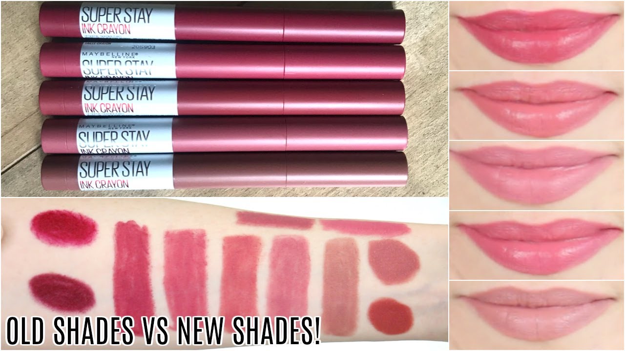 MAYBELLINE SuperStay Matte Ink Lip Crayon Lipstick Swatches & Review || Best Drugstore Lipsticks