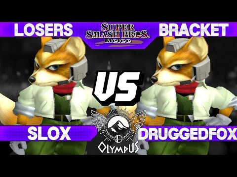 Olympus - Druggedfox (Fox) vs Slox (Fox) - SSBM Losers Top 8 - Smash Melee