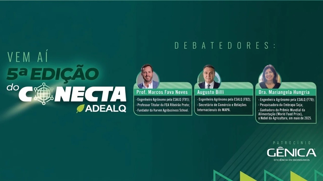 ESALQ/USP - Mariângela Hungria, Augusto Billi e Marcos Fava Neves (ADEALQ Conecta) | DoutorAgro