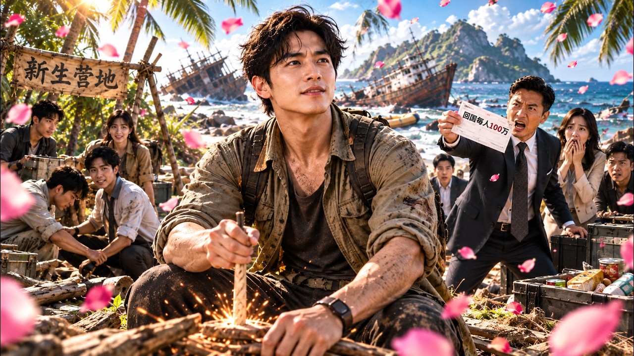 公司團建遇海難流落荒島，副總嫌我是小職員不配吃糧食，把我趕出隊伍！誰知我精通荒野求生，7天後他?