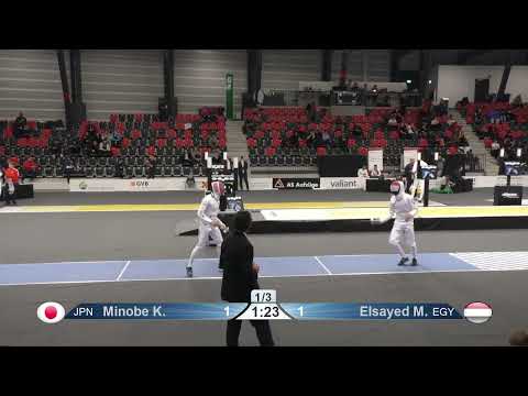 2022 T32 03 M E Individual Bern SUI WC BLUE MINOBE JPN vs ELSAYED EGY