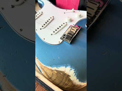 2025 Fender Custom Shop Stratocaster Custom Deluxe SR25 Matching Headstock Heavy Relic - Aged Lake Placid Blue image 25