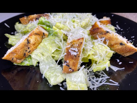Healthy Chicken Caesar Salad Recipe - MY FAVORITE!