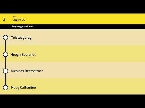 Omroepen Lijn 2 U-OV Utrecht: Utrecht CS Centrumzijde - Museumkwartier - Utrecht CS Centrumzijde