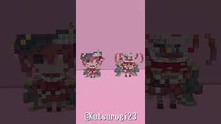 【マイクラ】宝鐘マリンさんさんを作ってみた！3　大きいのと小さいので比較してみる！ #shorts  #minecraft #hololive