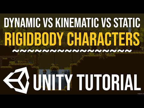 Dynamic vs Kinematic vs Static Rigidbody 2D in Unity Game Engine