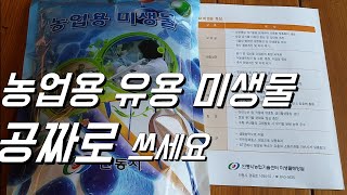 농업용 유용미생물 공짜 쓰세요. 시판 미생물제제 No + 근무경험담