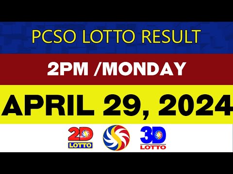Lotto Result Today APRIL 29 2pm Ez2 Swertres 2D 3D 4D 6/45 6/55 PCSO