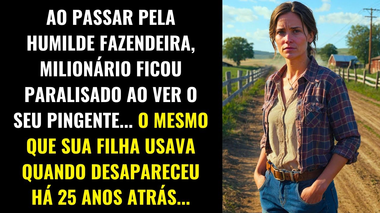 MILIONÁRIO FICOU PARALISADO AO VER O PINGENTE DA FAZENDEIRA... O MESMO QUE SUA FILHA DESAPARECIDA...