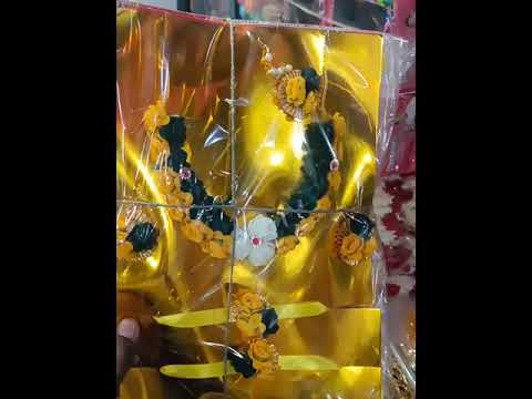 yellow and red Artificial Pollens Designer Flower Jewellery