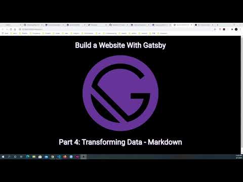 Build a Website With Gatsby Part 4: Transforming Data - Markdown