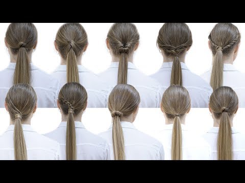10 easy hairstyles with ponytails for school | Patry...