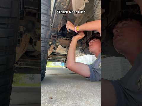 How to put in a rear lift #trucks #squattedtrucks #chevy #ford #diesel