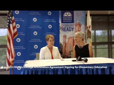 LLCC/IC Elementary Education Transfer Agreement signing