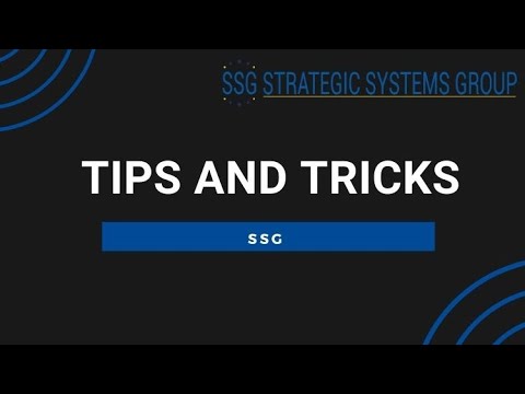 Tips and Tricks:Needle in a Haystack | Strategic Systems Group, Inc. (SSG)