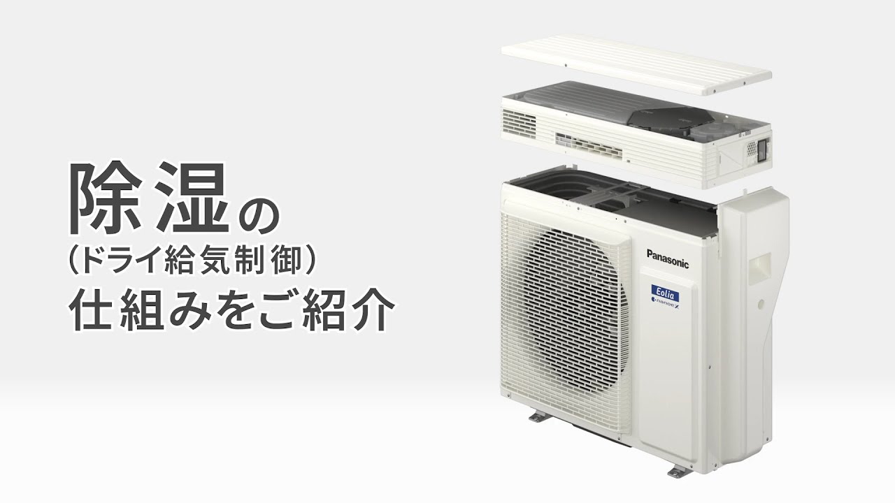 パナソニックエアコン エオリアLVシリーズ 除湿（ドライ給気制御）の仕組み【パナソニック公式】
