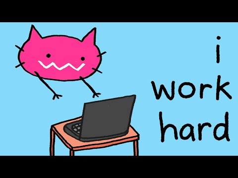 little purr man - i work hard!