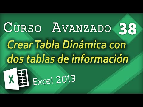 Crear tabla dinámica en base a dos tablas de información | Excel 2013 Curso Avanzado #38