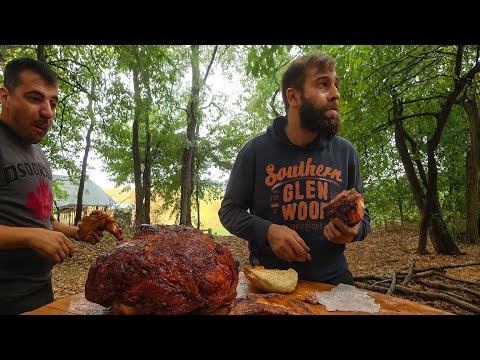 I stole the pork chop from Cornel and ate it in the forest at Căsuța!!