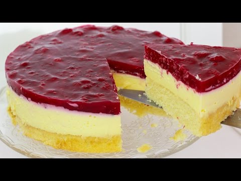 Raspberry sour cream cake - sour cream cake with raspberries / sour cream cake