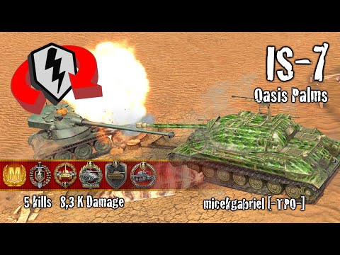 WoT Blitz IS-7 - 5 Kills 8,3k Damage Replay - wotblitzreplays.com