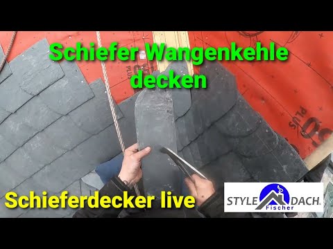 Live vom Schieferdach in Bad Lausick - Kamin andecken - Wangenkehle am Schornstein
