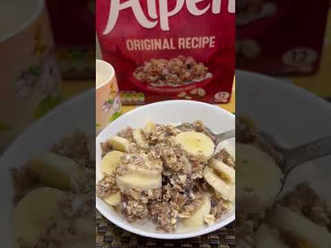 Let’s eat { Alpen Muesli } #breakfast #cereal #asmr #shorts  #healthy