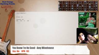 🎸 You Know I&#39;m No Good - Amy Winehouse Guitar Backing Track with chords and lyrics