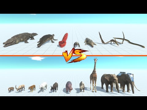 Reptiles vs Modern Mammals - Animal Revolt Battle Simulator