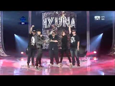 HYUNA -FT. ZICO OF BLOCK B --JUST FOLLOW 8/11/11 MCOUNTDOWN