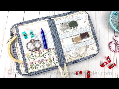 Easy Zip Around Notions Pouch // SEWING TUTORIAL!!