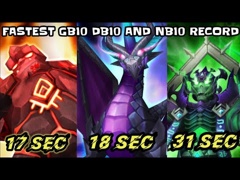 FASTEST GB10 DB10 AND NB10 RECORD SUMMONERS WAR WORLD RECORD I SUMMONERS WAR SPEED TEAM WORLD RECORD