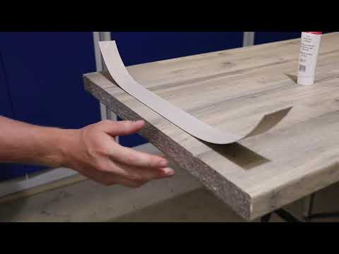 Contact Adhesive - How to fix a laminate end strip to worktop
