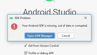 Android studio SDK missing in Windows 10 64bit
