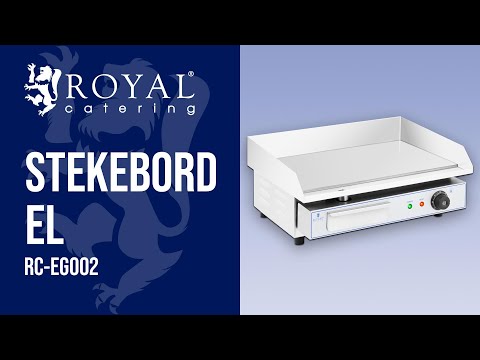 video - Stekebord El - 550 x 350 mm - Royal Catering - Flat - 3000 W