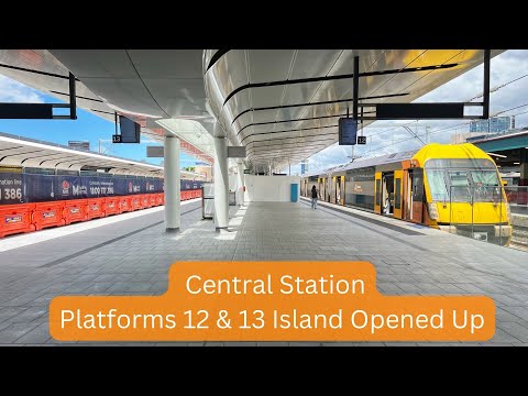 Sydney Trains Vlog 2008: Central Station - Platforms 12 & 13 Island Opened Up