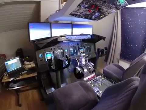 Homemade flight simulator, amazing engineering